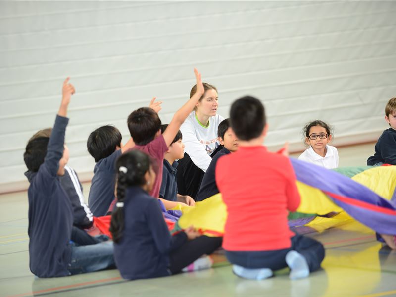 Children in the Sports Hall